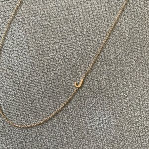 BYCHARI fine initial necklace 18”